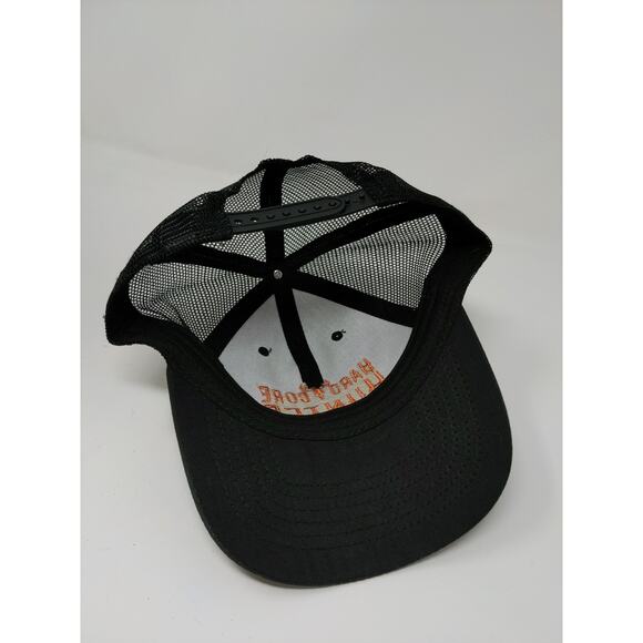 Hard Core Hunter Snapback Mesh Back Hat Embroidered Logo OSFM Black - Picture 8 of 10
